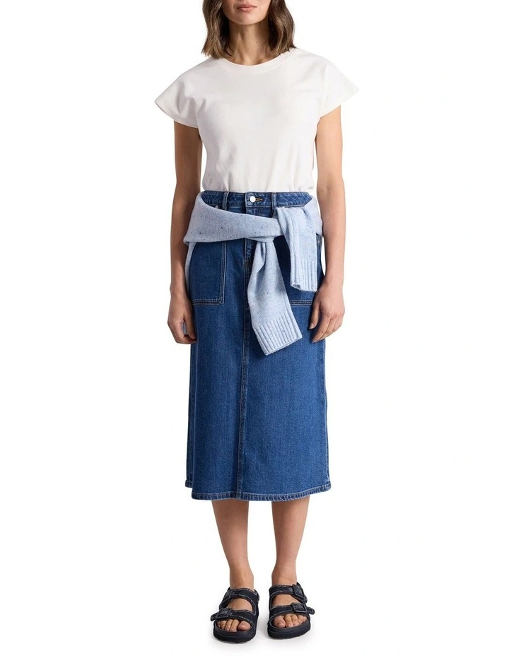 Idris Cotton Tee in Ivory image 3