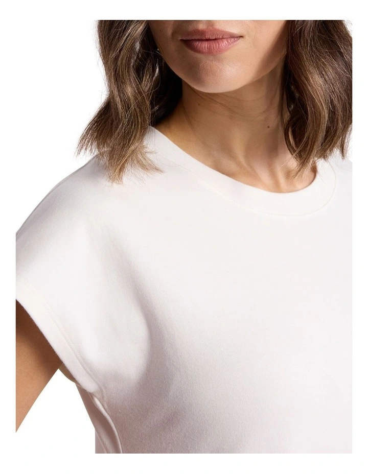 Idris Cotton Tee in Ivory image 4