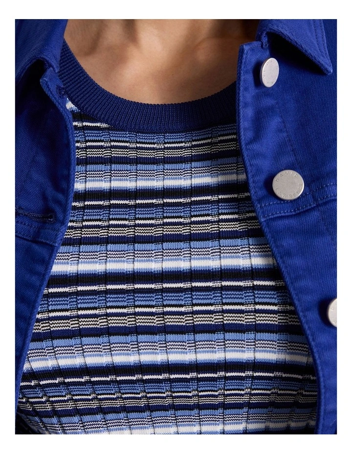 Maybelle Knit Tee in Blue Stripe image 3
