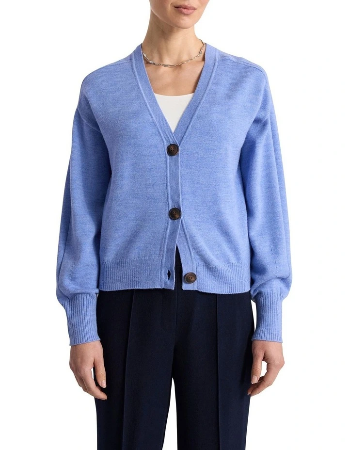 Carista Merino Cardigan in Moonstone Blue image 1