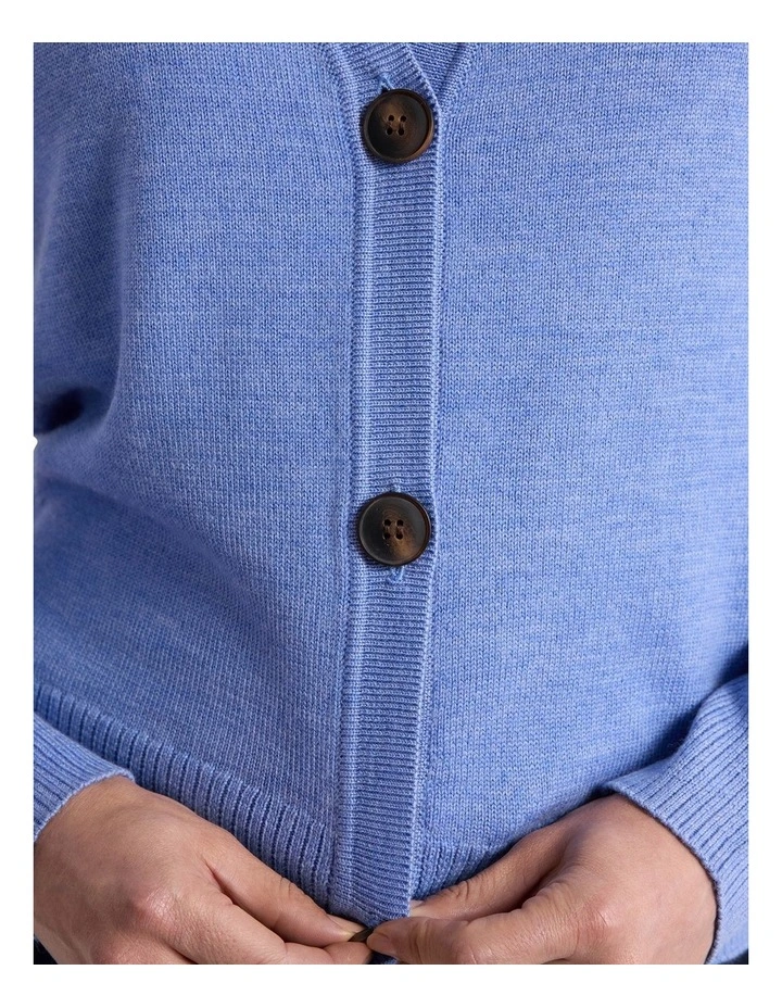 Carista Merino Cardigan in Moonstone Blue image 3