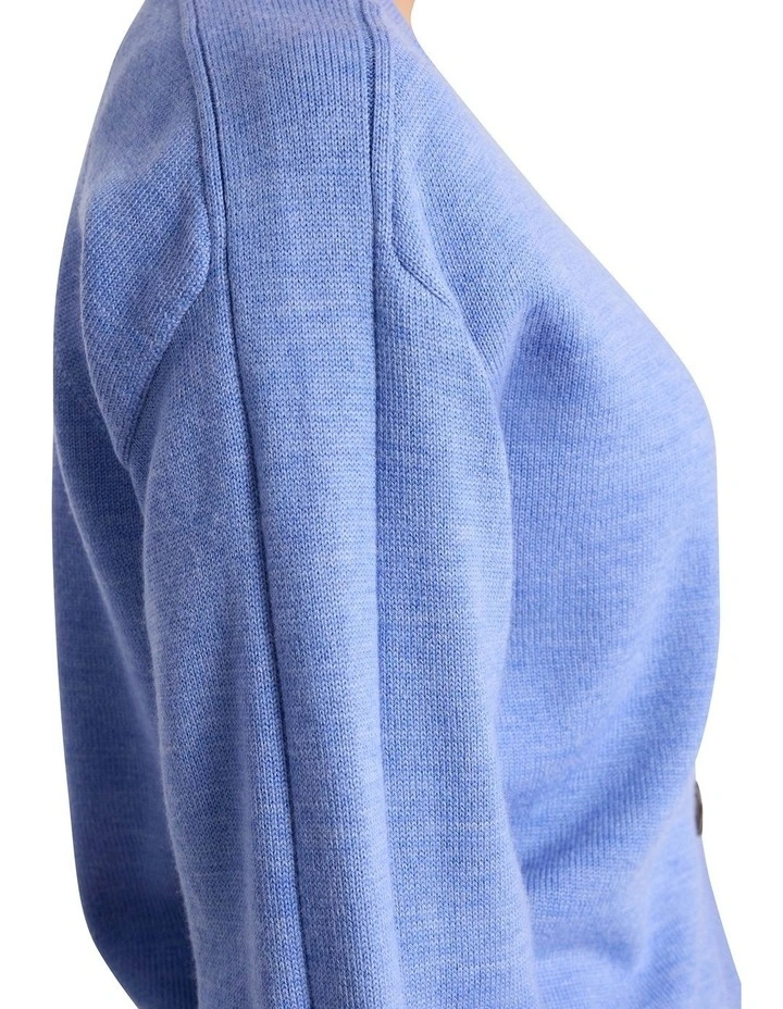 Carista Merino Cardigan in Moonstone Blue image 4