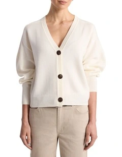 Carista Merino Cardigan in Ivory