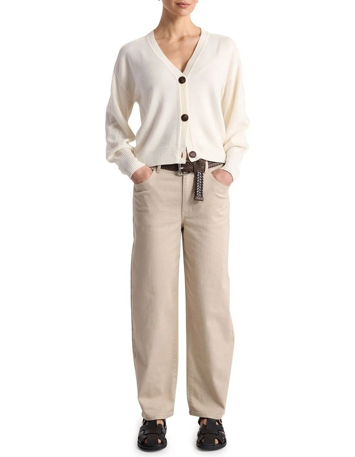 Carista Merino Cardigan in Ivory image 2