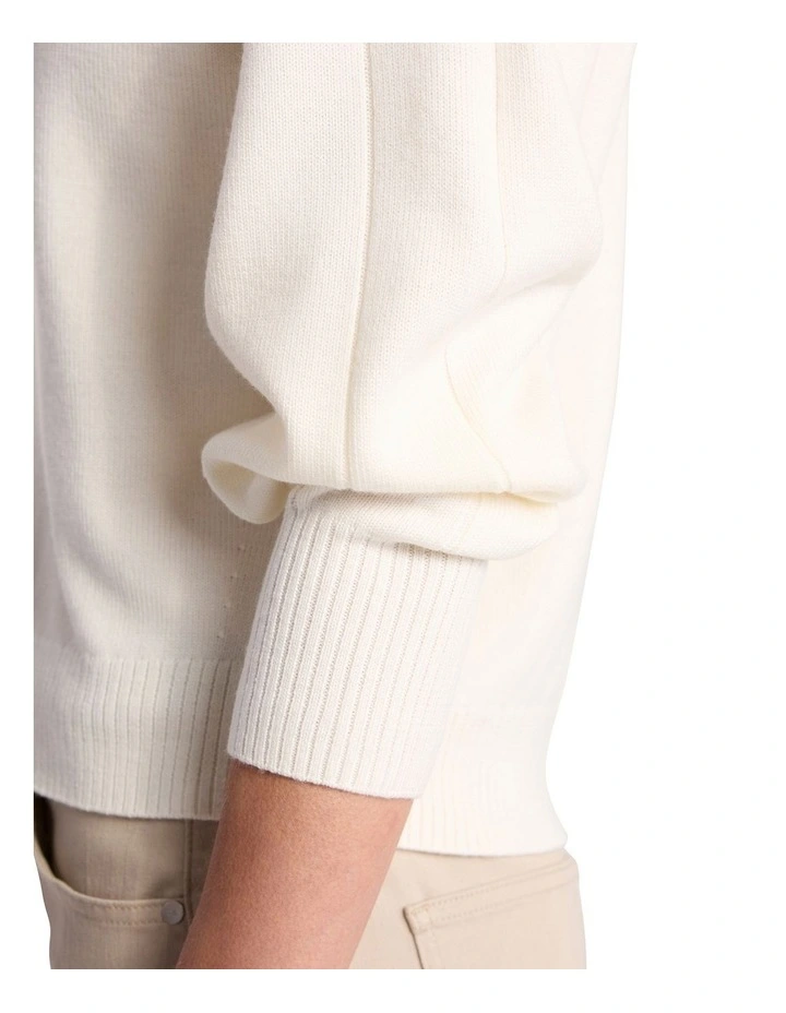 Carista Merino Cardigan in Ivory image 4