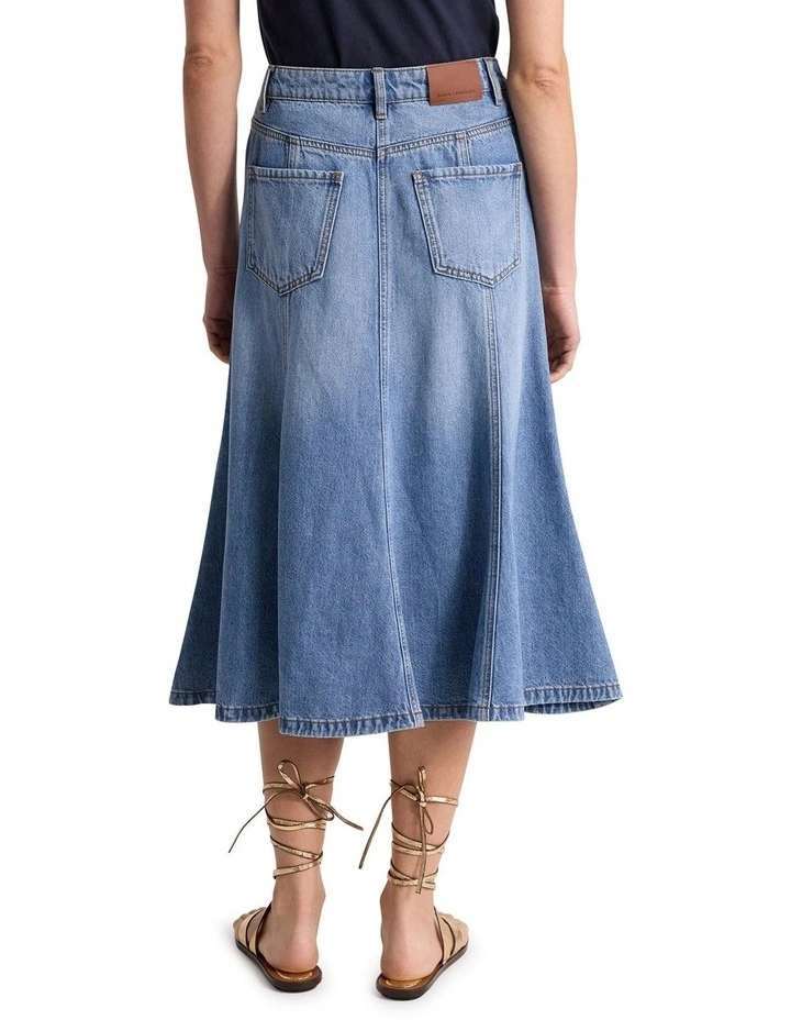 Lief Denim Skirt in Light Wash image 5