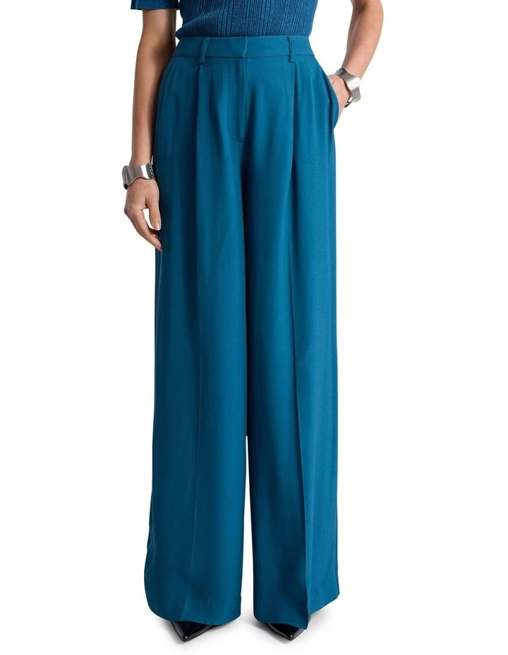 Bronte Wide Leg Pant in Prussian Blue image 2