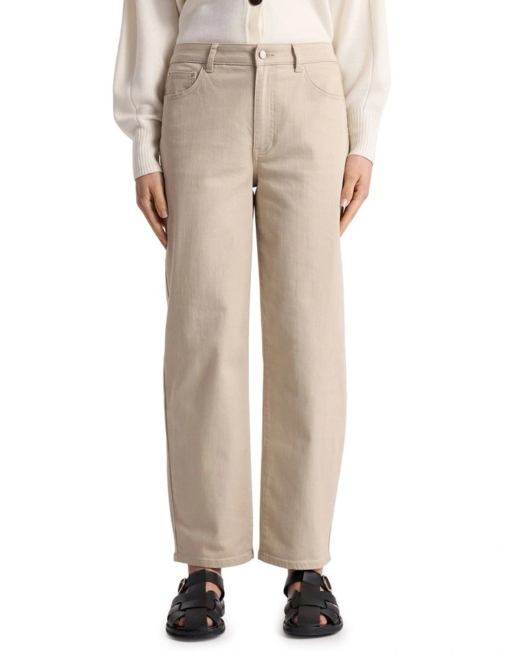 Julien Barrel Leg Pant in Stone image 2