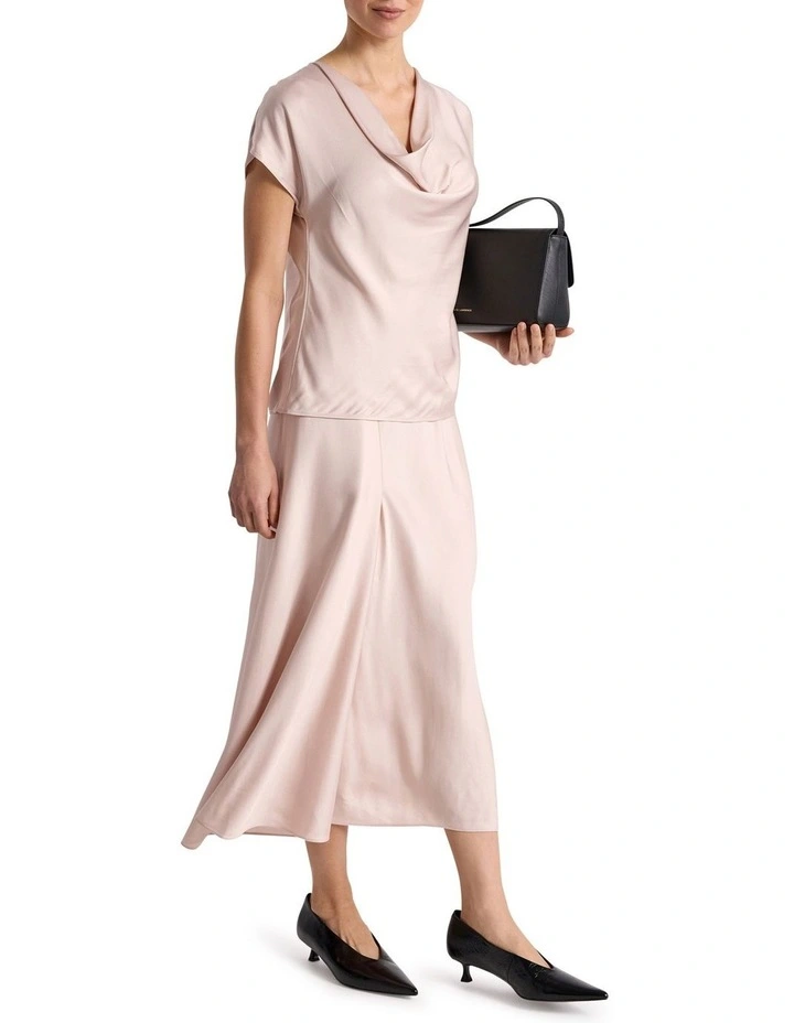 Orlando Cowl Neck Top in Persica Pink image 2