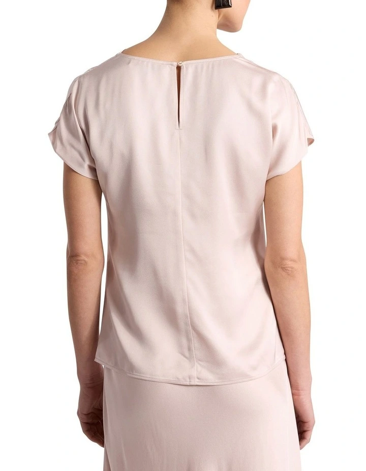 Orlando Cowl Neck Top in Persica Pink image 4