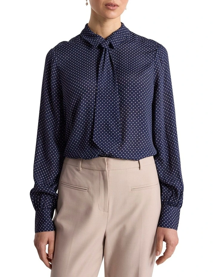 Dottie Viscose Shirt in Navy Multi image 1