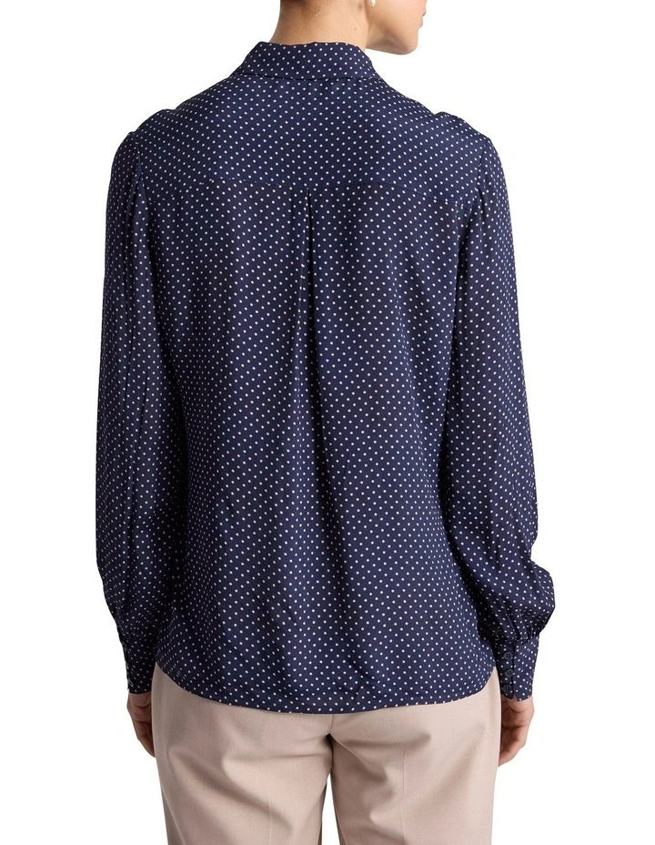 Dottie Viscose Shirt in Navy Multi image 4