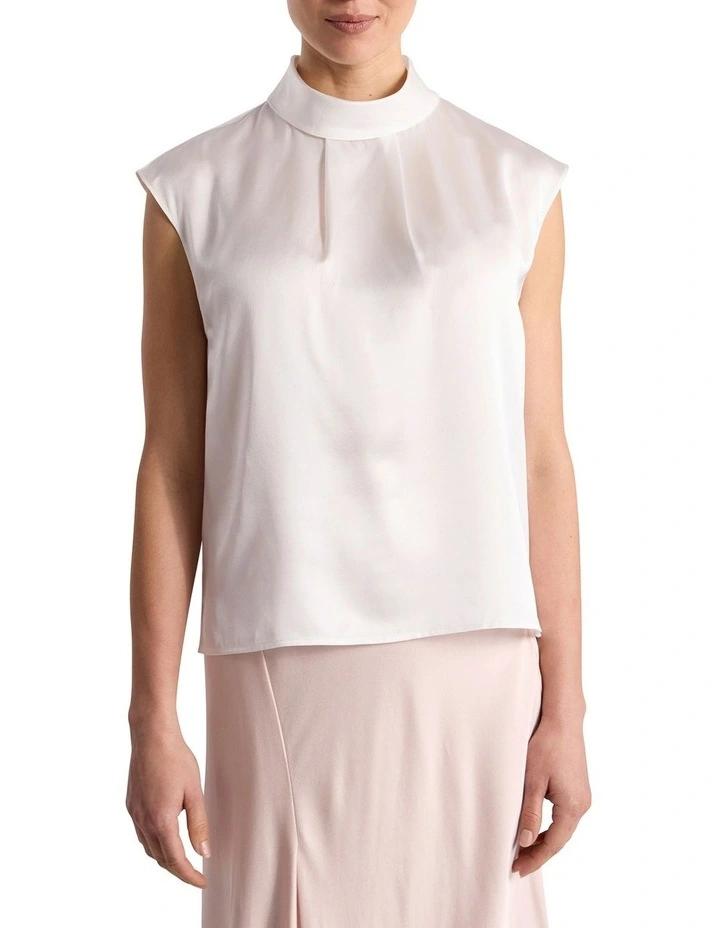 Rikki Silk Top in Ivory image 1