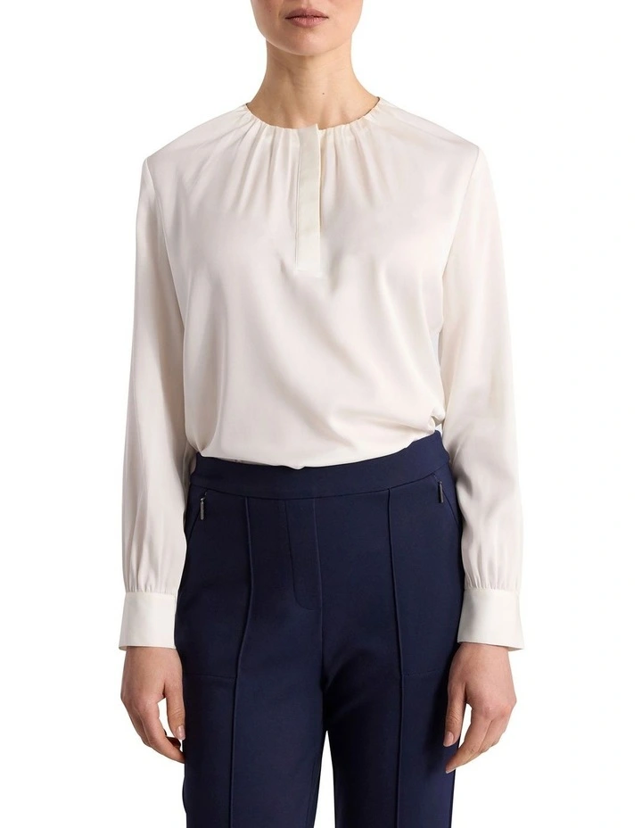 Cooper Silk Blouse in Ivory image 1