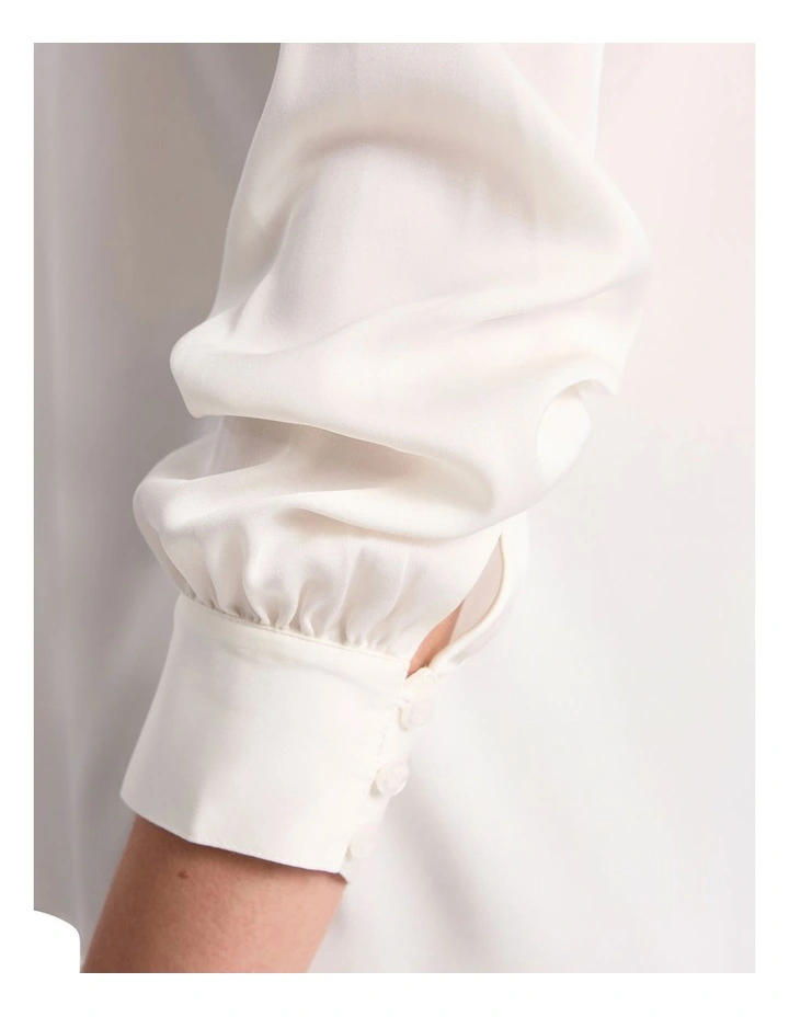 Cooper Silk Blouse in Ivory image 4