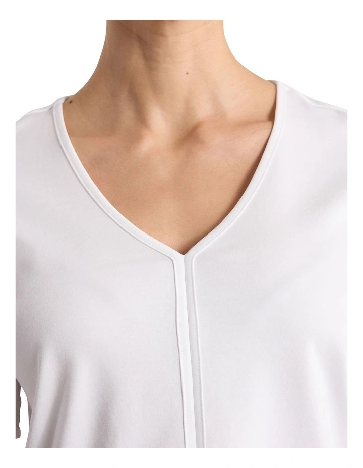 Jolyn Mercerised Cotton Tee in Ivory image 3