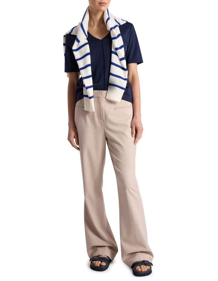 Jolyn Mercerised Cotton Tee in Navy image 2