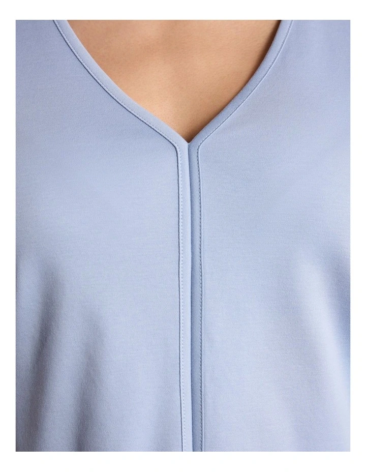 Jolyn Mercerised Cotton Tee in Thistle Blue image 3