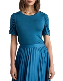 Diana Jersey Top in Prussian Blue