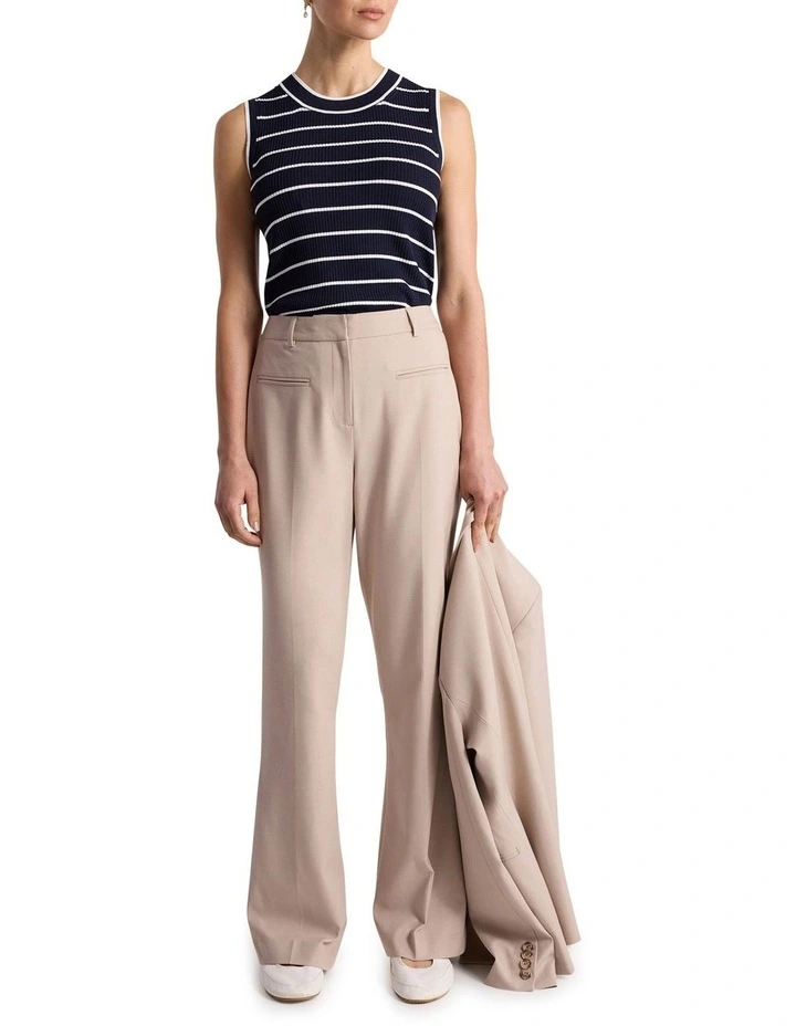 Arquette Knit Tank in Navy Stripe image 2