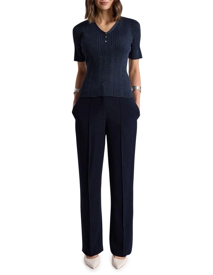 Aleese Knit Tee in Navy image 2