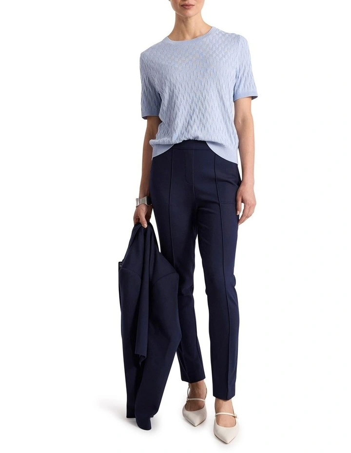 Cheyne Knit Tee in Thistle Blue image 2