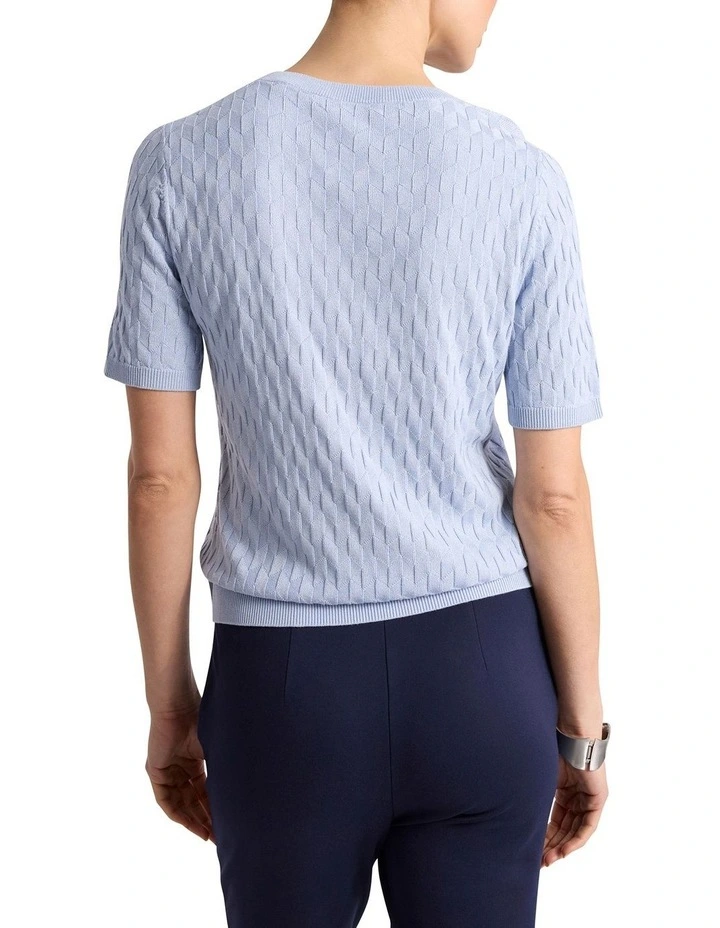 Cheyne Knit Tee in Thistle Blue image 4