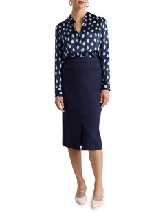 Jenni Ponte Skirt in Navy