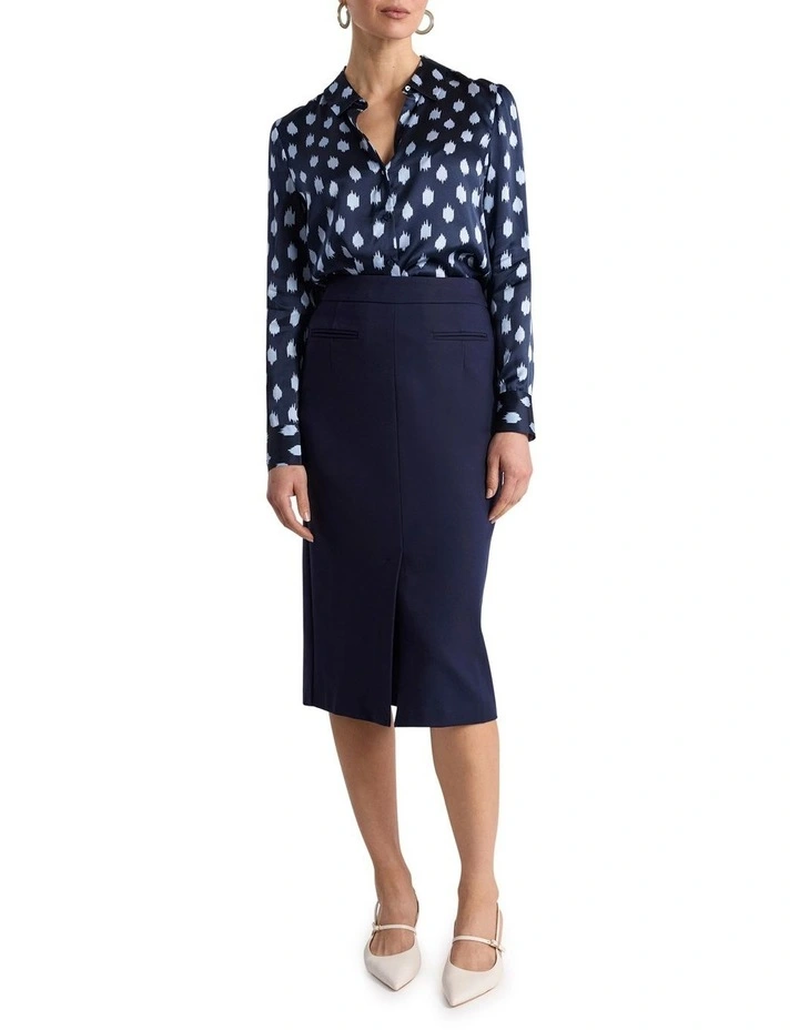 Jenni Ponte Skirt in Navy image 1