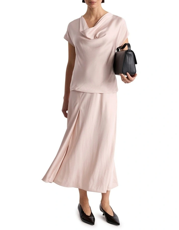 Orlando Viscose Skirt in Persica Pink image 1