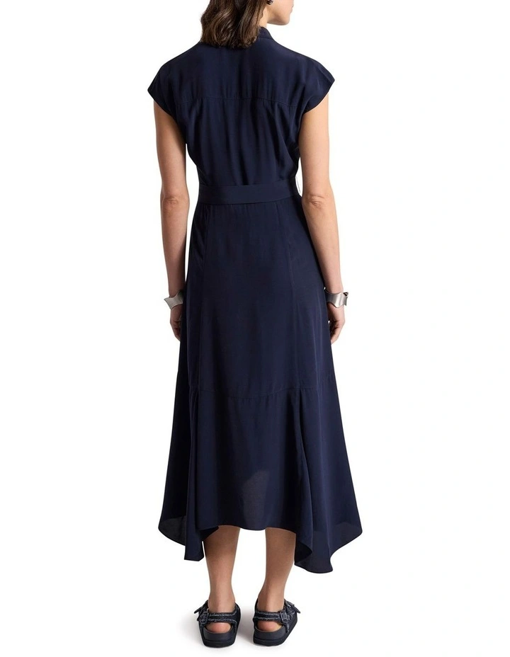Yasmine Viscose Dress in Navy image 4
