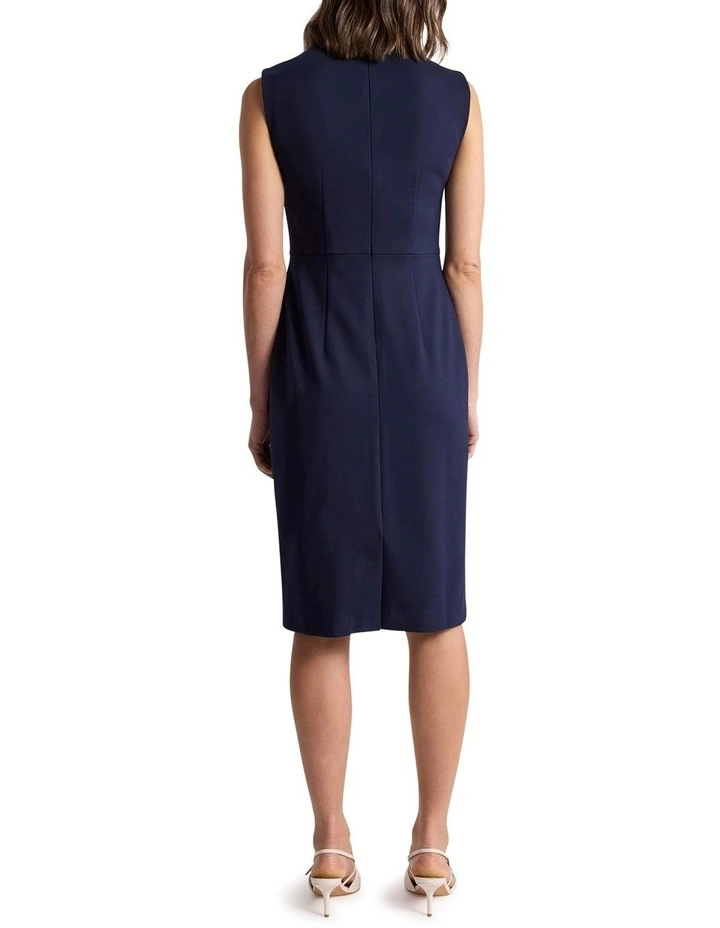 Jenni Ponte Dress in Navy image 3