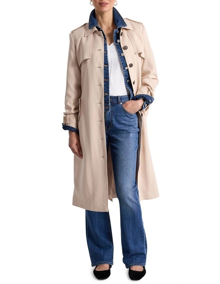 Renya Trench Coat in Porcelain image 1