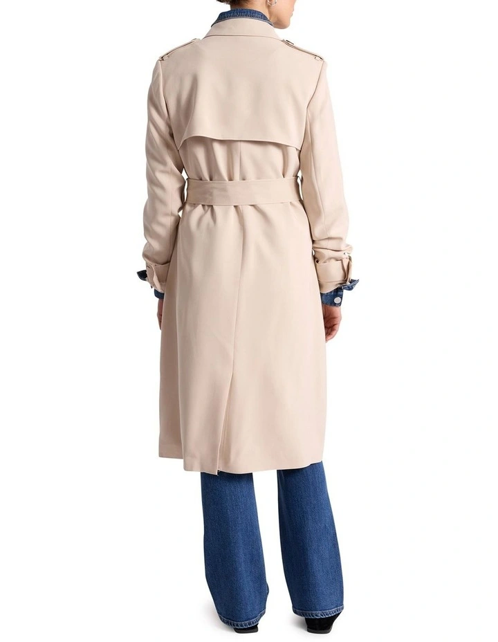 Renya Trench Coat in Porcelain image 5