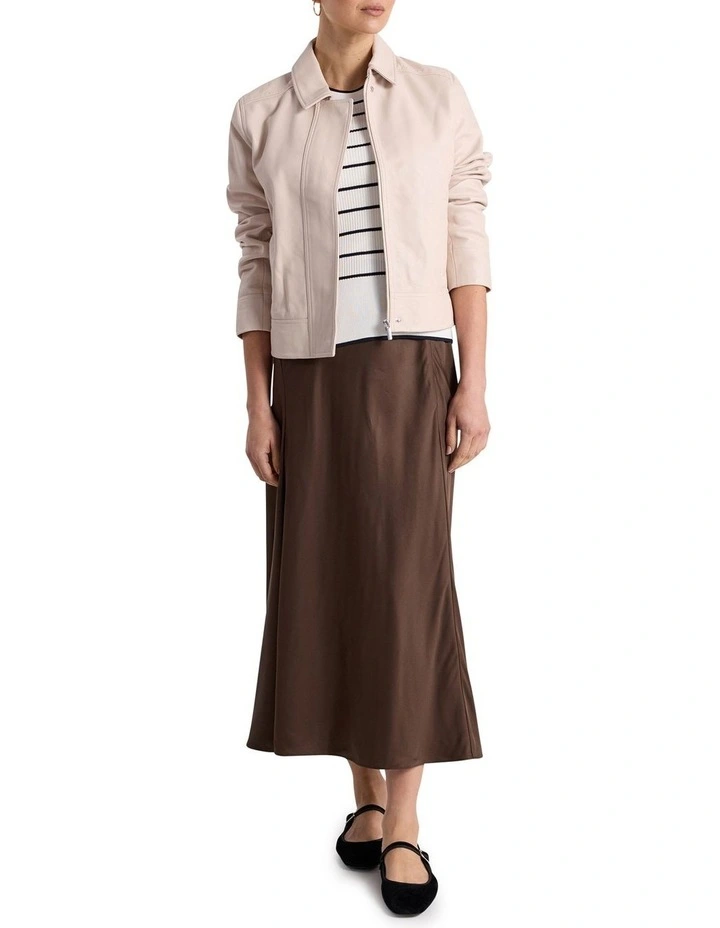 Dita Leather Jacket in Marbles image 2