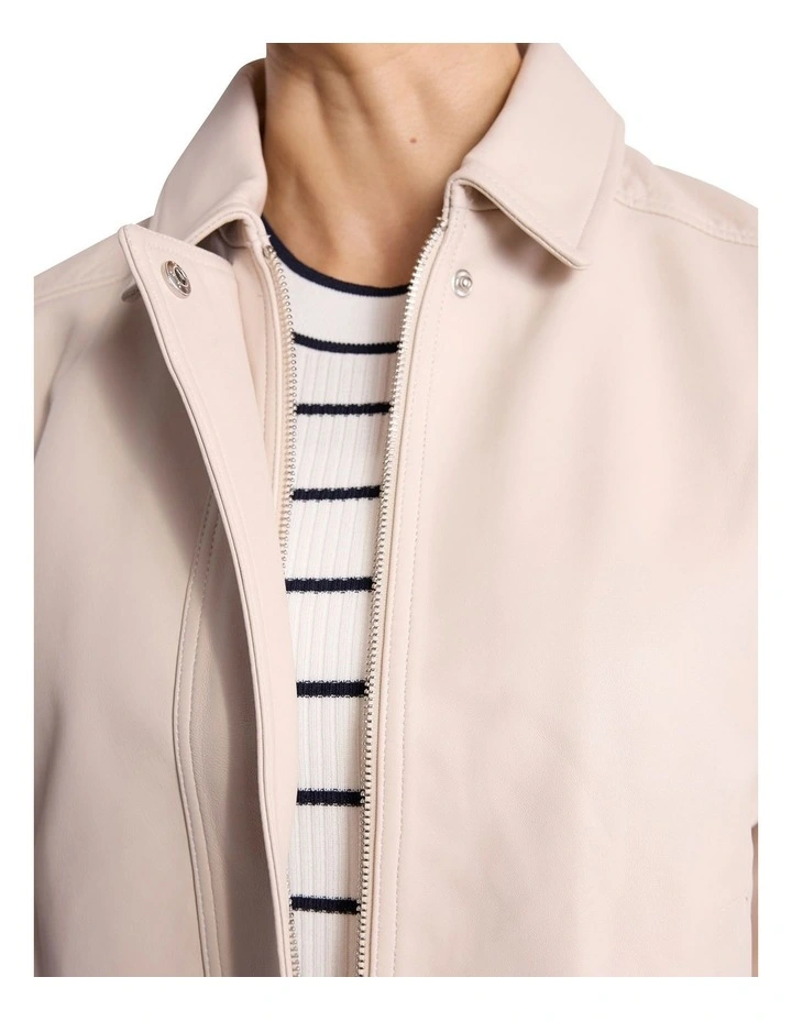 Dita Leather Jacket in Marbles image 3