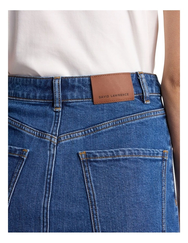 Marion Denim Skirt in Mid Blue image 4