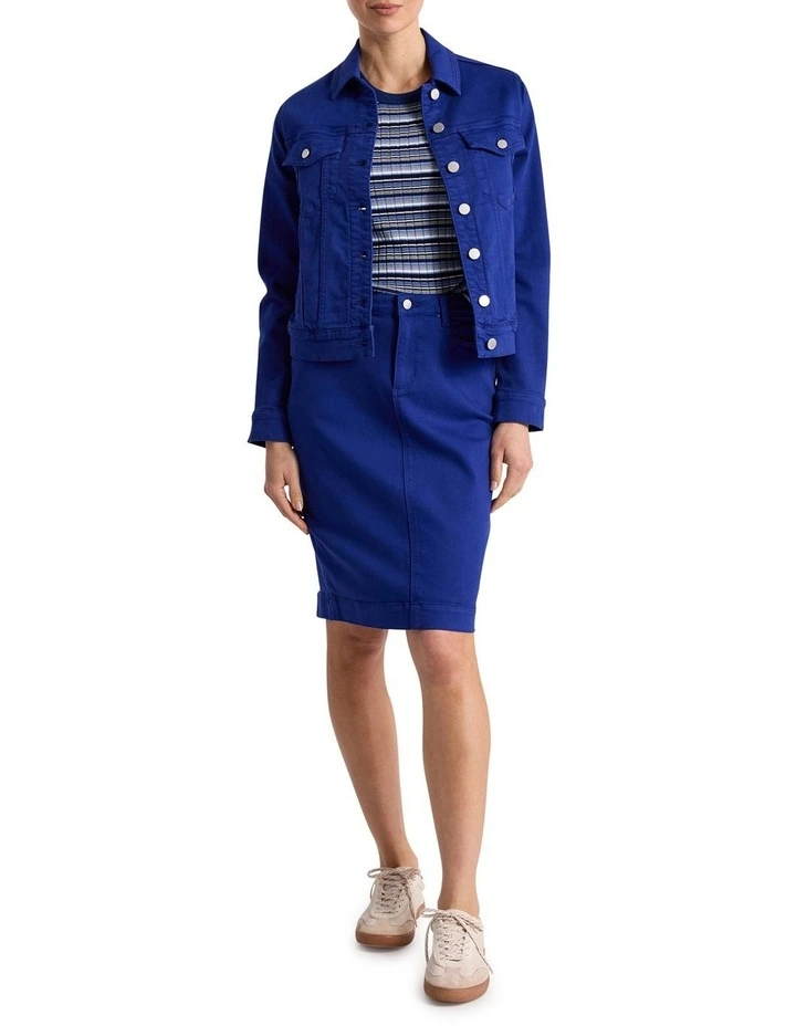 Aspen Denim Jacket in Ocean Blue image 2