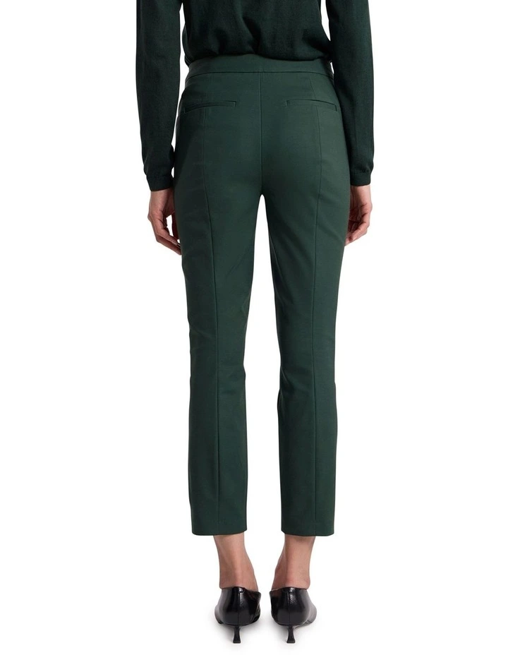 Sarah Compact Cotton Pant in Deep Pine image 4