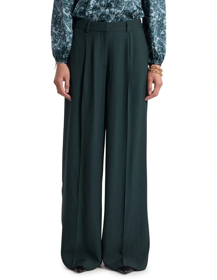 Bronte Wide Leg Pant in Deep Pine image 2