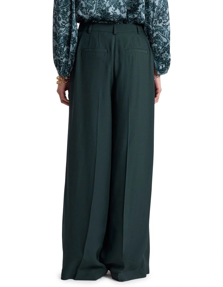 Bronte Wide Leg Pant in Deep Pine image 4