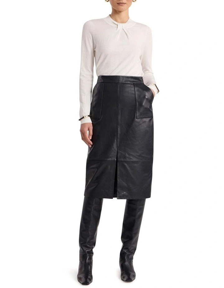 Regina Knit Top in Ivory image 2