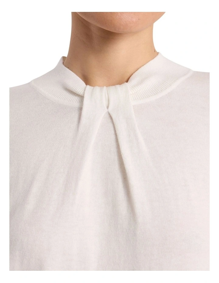 Regina Knit Top in Ivory image 3