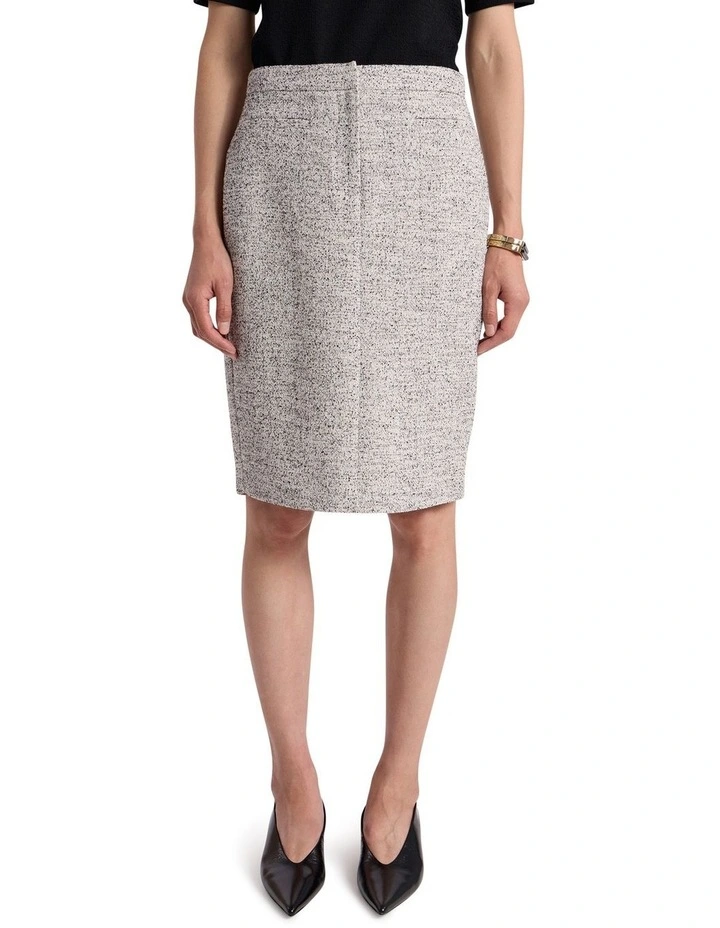 Ennaria Pencil Skirt in Ivory/Black image 2