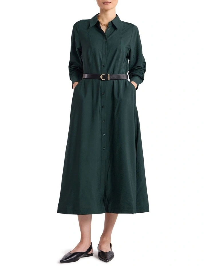 Randi Midi Dress in Deep Pine image 1