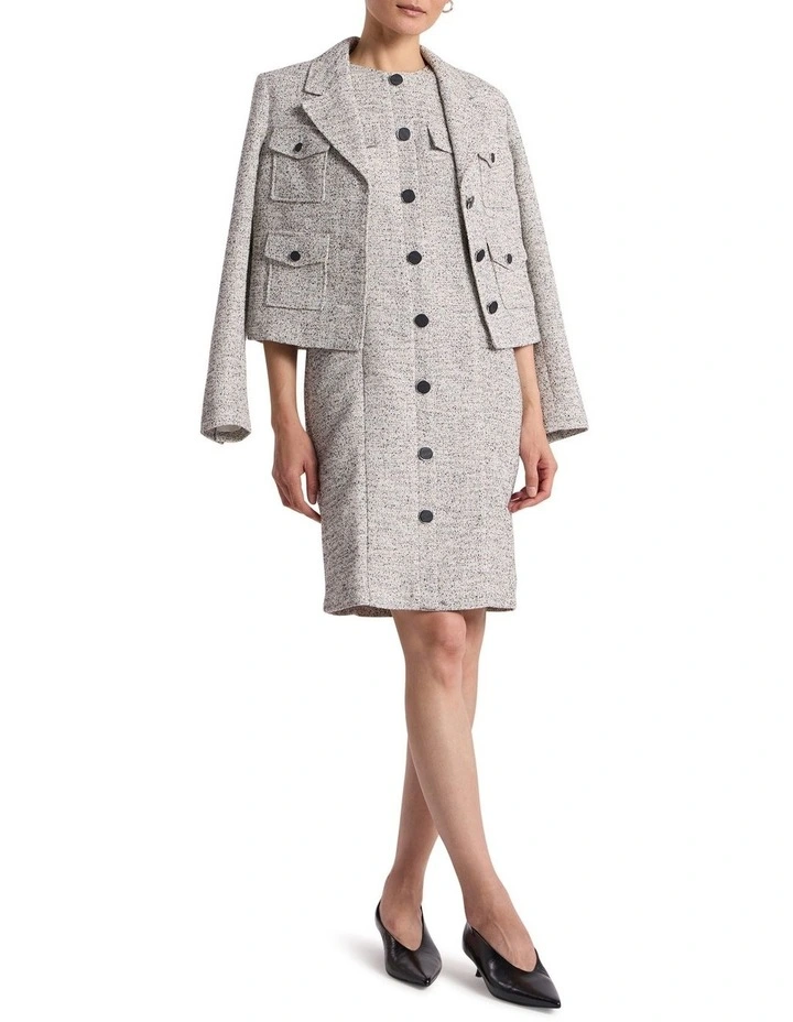 Ennaria Sleeveless Dress in Ivory/Black image 2