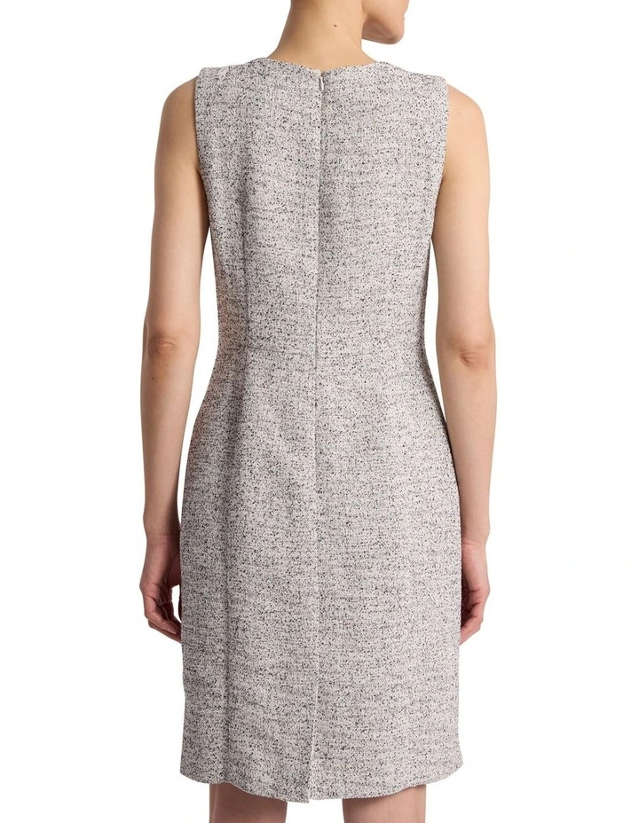 Ennaria Sleeveless Dress in Ivory/Black image 4
