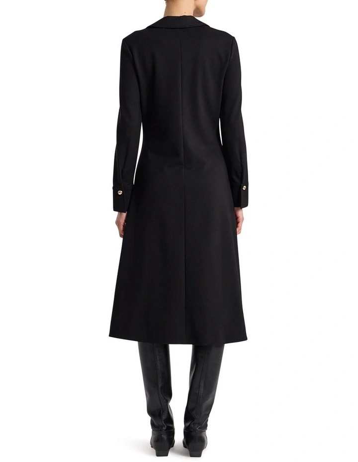 Honor Jersey Shirt Dress in Black image 6