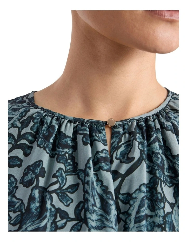 Connie Midi Dress in Green Multi image 2