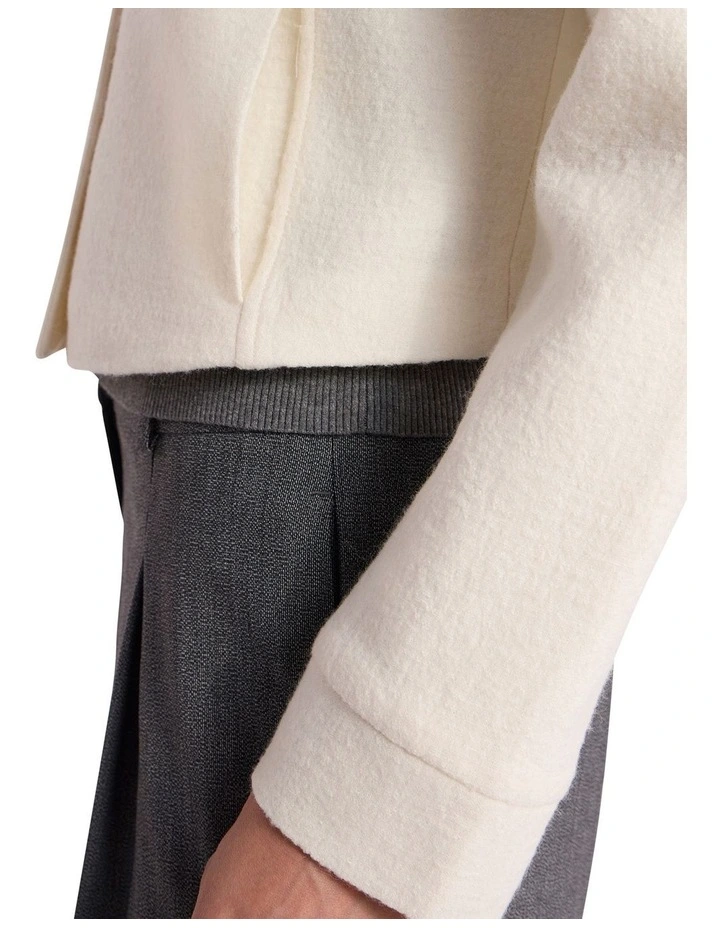 Anora Felted Wool Jacket in Ivory image 4